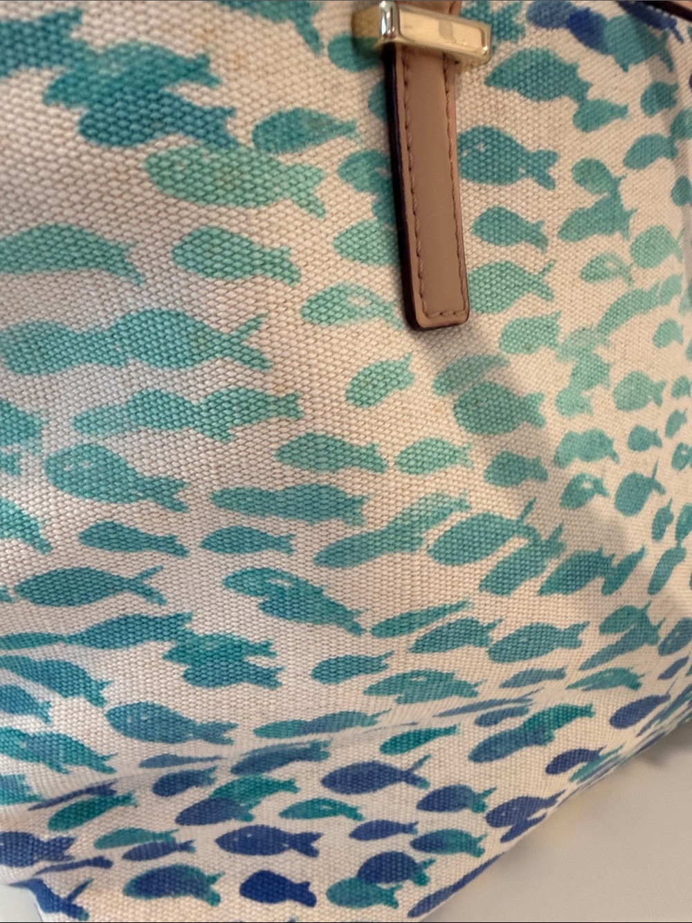 kate spade Blue, Teal & Cream South poplar street plentyfish tote - Picture 6 of 14